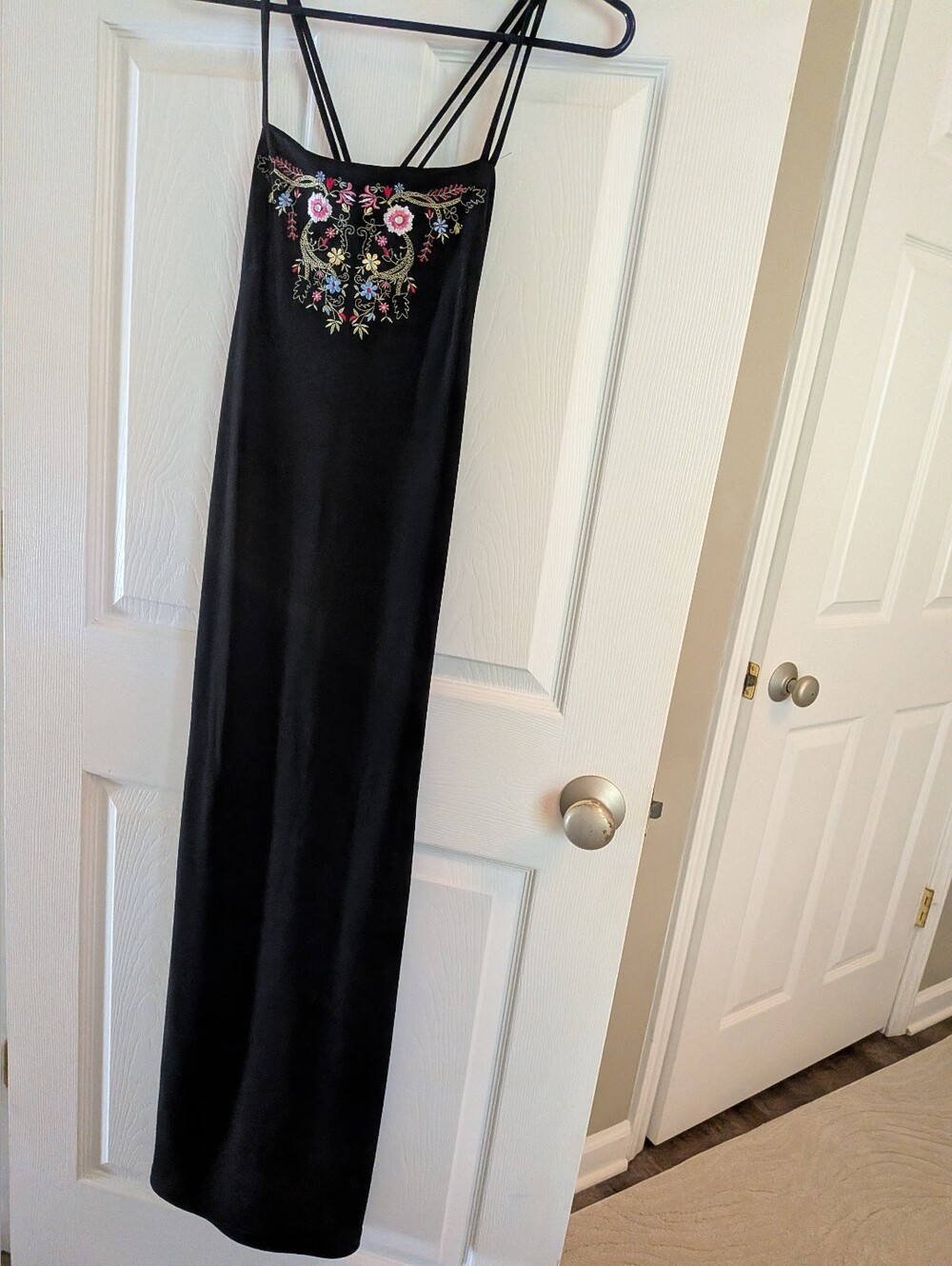 Vintage 90s City Triangles Maxi Embroidered Dress